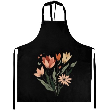 Discover Flower Plant Boho Floral Nature Nature Lover Aprons