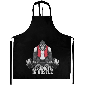 Discover Strength in Hustle Gorilla Gym Motivation Aprons