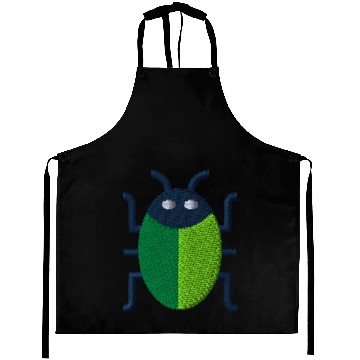 Discover Green bug embroidered Aprons