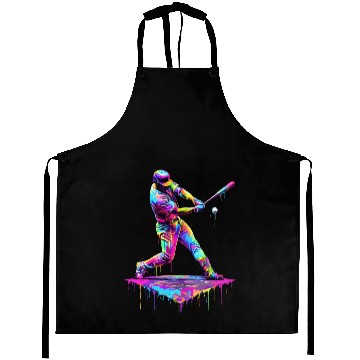Discover Ice Cream Drip Baseball Bat Baseball Player Aprons