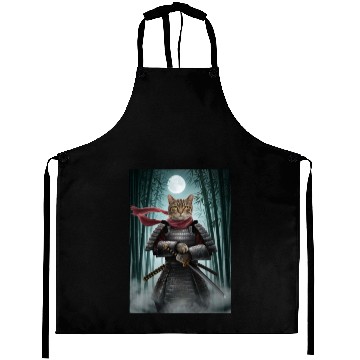 Discover Japanese Cat Samurai Cat Aprons