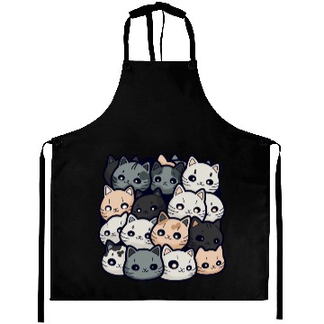 Discover Cute Cat Pile: Adorable Kittens Stack Aprons