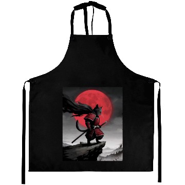 Discover Japanese Cat Samurai Cat Aprons