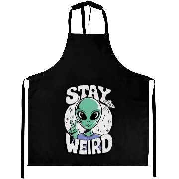 Discover Stay Weird Alien Gift Aprons