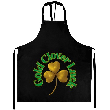 Discover St. Patrick's Day - Gold Clover Luck Aprons