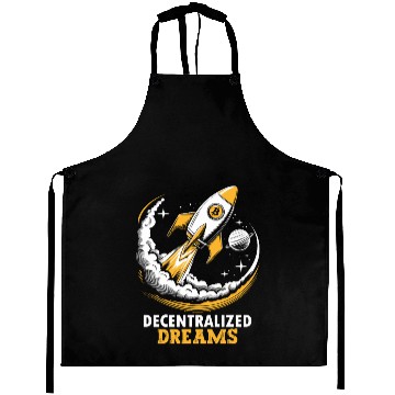 Discover Decentralized Dreams Crypto Bitcoin Rocket Aprons