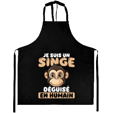 Discover I Am A Monkey Lover Disguised As A Person Aprons