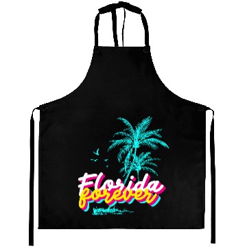 Discover Florida Forever – Neon Palm Paradise Aprons