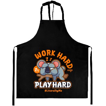 Discover Funny Hard Work Koala Aprons