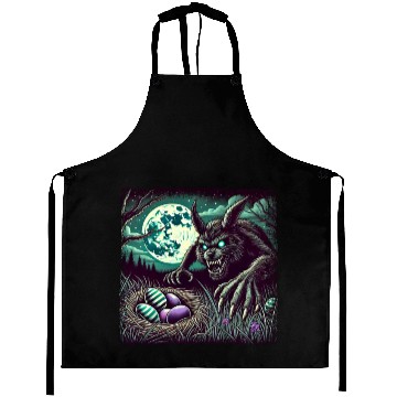 Discover Creepy Werewolf Easter Bunny Nightmare Aprons