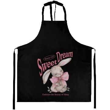 Discover Happy Easter Bunny Coquette Bow Sweet Dream Easter Aprons