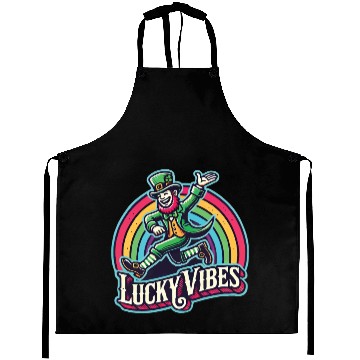 Discover St. Patrick's Day Lucky Vibes Rainbow Aprons