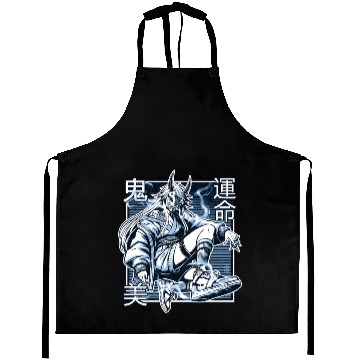 Discover Blue Kunoichi Demon Aprons