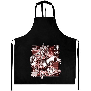 Discover Red Kunoichi Demon Aprons