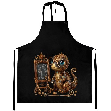 Discover Steampunk Dragon Cute Baby Steampunk Dragon Art Aprons