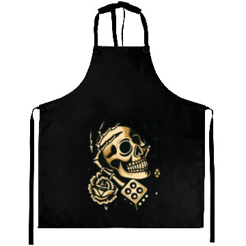 Discover Gold Skull In Hand Aprons
