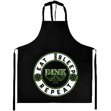 Discover Pickleball Funny Aprons Eat Sleep Dink Repeat