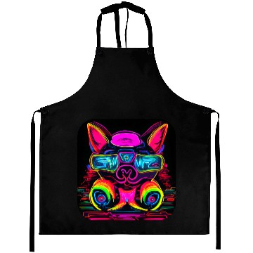 Discover Neon Style 80s Retro Party Color Glow Aprons