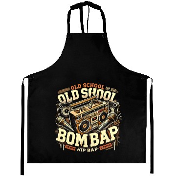 Discover Old School Hip Hop Boom Bap Retro Design Aprons