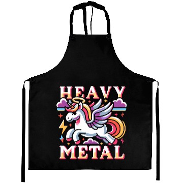 Discover Heavy Metal Unicorn Aprons