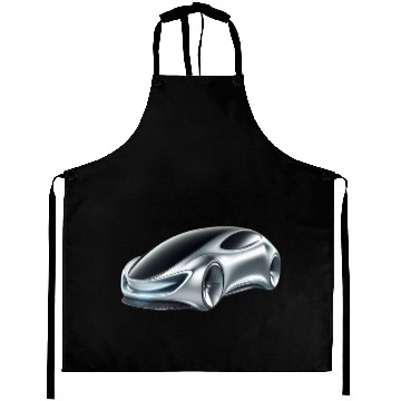 Discover Silver and Black Futuristic Car Aprons