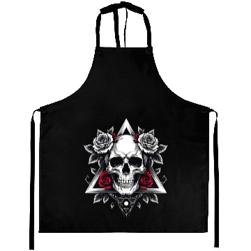 Discover Gothic Skull & Roses Aesthetic Aprons