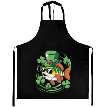 Discover St. Patrick's Day With Fish And Clover Leaves Aprons