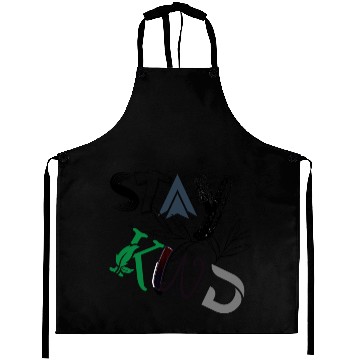 Discover Stay Kind - Unique Artistic Typography Design Aprons
