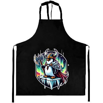Discover Viking Penguin Conquering Northern Lights Aprons