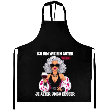 Discover I'm Like A Fine Wine, Better With Age Statement Aprons