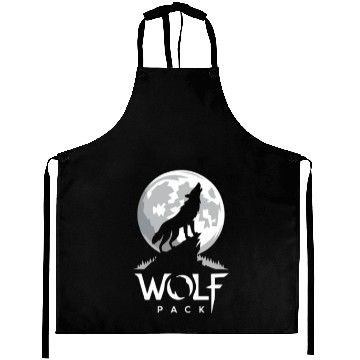 Discover Wolf Pack Moon Howl Aprons