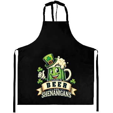 Discover St. Patrick's Day Beer And shenanigans Fun Aprons