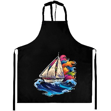 Discover Sailing Synthwave Aprons