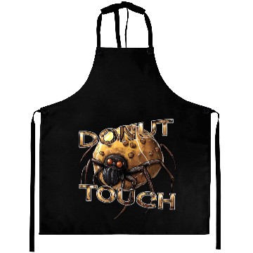 Discover Donut Spider Funny Pun Aprons