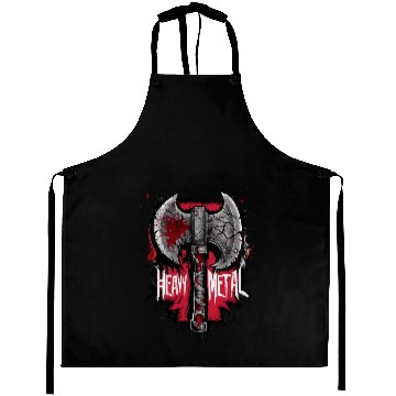 Discover Heavy Metal Axe Graphic Inspired Design Aprons