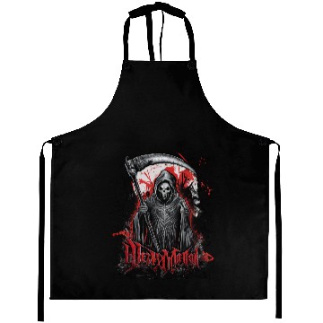 Discover Heavy Metal Reaper with Scythe Graphic Aprons