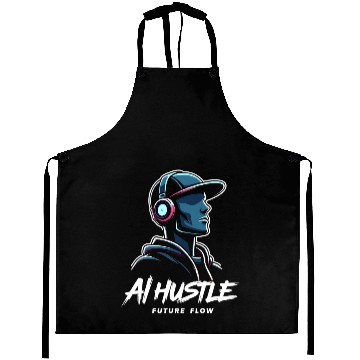 Discover AI Hustle – Futuristic Urban Flow Design Aprons