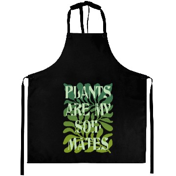 Discover Plants Are My Soulmates – Deep Green Leaf Print Aprons
