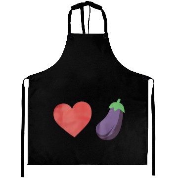 Discover Love Eggplant Funny Gay LGBTQ Pride Aprons