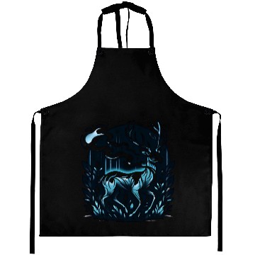 Discover Enchanted Forest Spirit Deer Art Aprons