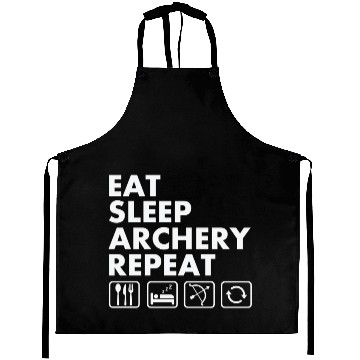 Discover Eat Sleep Archery Repeat Funny Archer Aprons