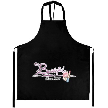 Discover Beautiful since 1986 birthday typography Aprons