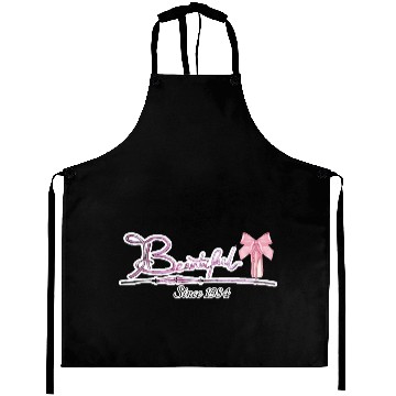 Discover Beautiful since 1984 birthday typography Aprons