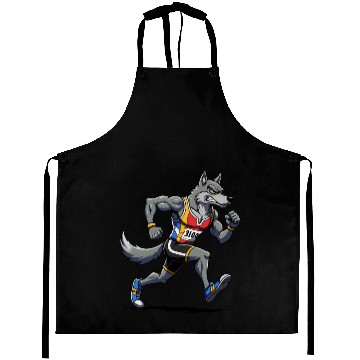 Discover Wolf marathon runner Aprons