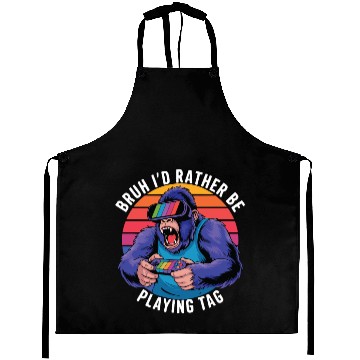 Discover Retro Gamer Ape Aprons