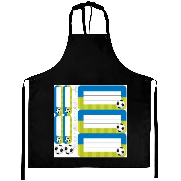 Discover DIY School Sticker Set - Soccer - Blue Green - 9 Aprons