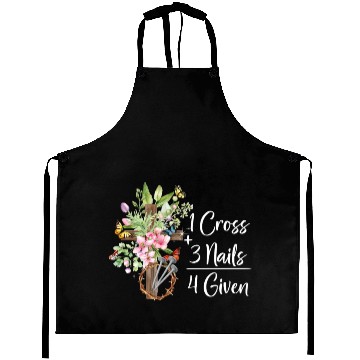 Discover 1 Cross 3 Nails 4 Given Christian He is Risen Aprons