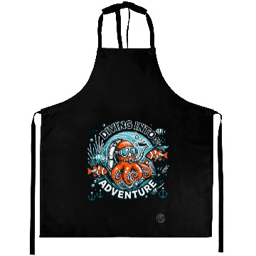 Discover Diving Into Adventure – Octopus Diver Aprons