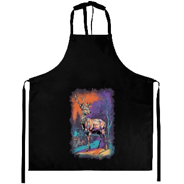 Discover Colorful deer in the forest Aprons