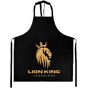 Discover Cream gold for lions ( lion logo) Aprons